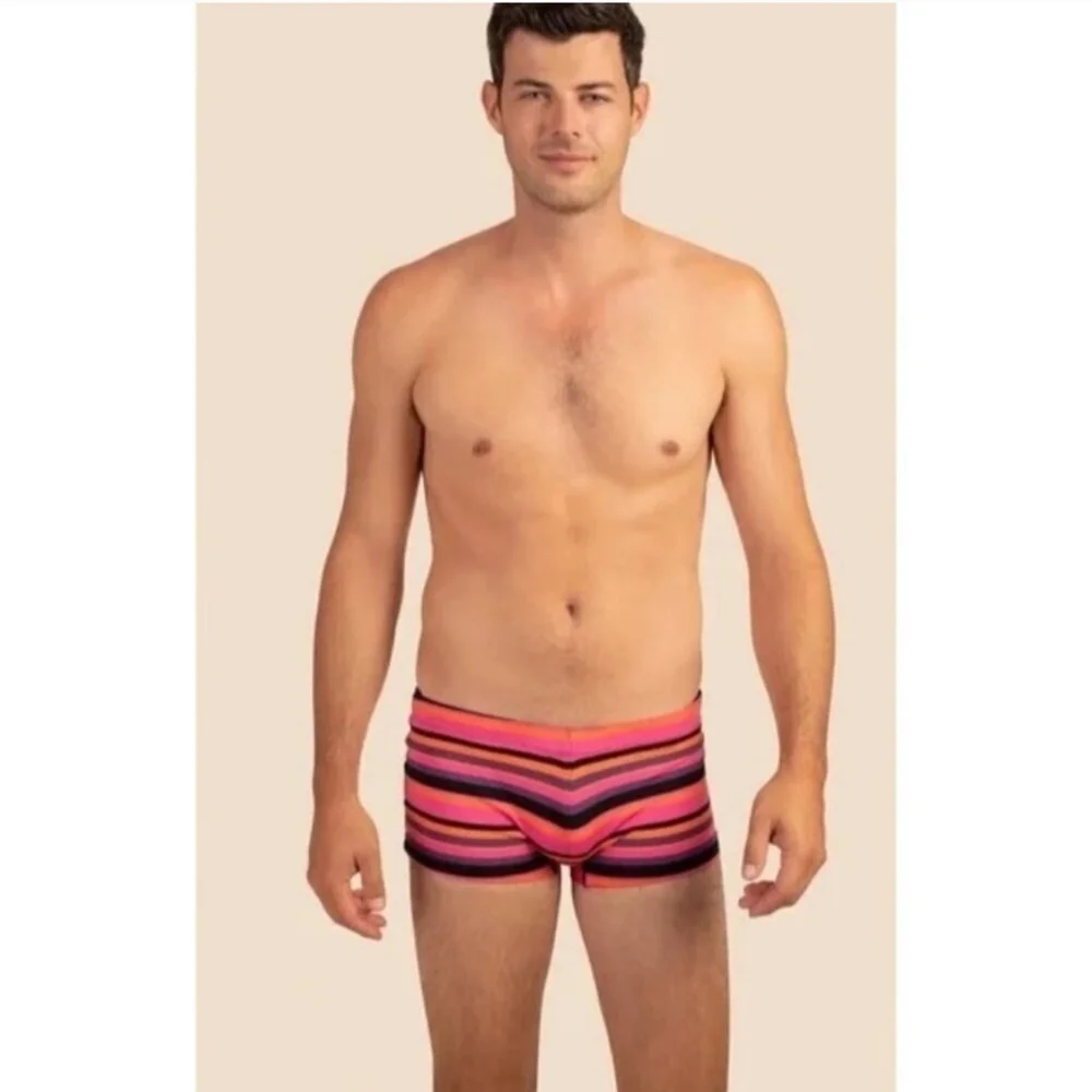 Mr. Turk Montego Bay Swim Trunk Multicolor Stripes Size Small - Picture 10 of 14